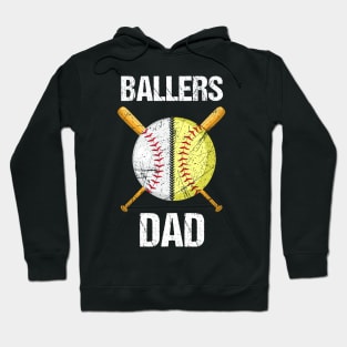 Ballers Dad Baseball Player Hoodie